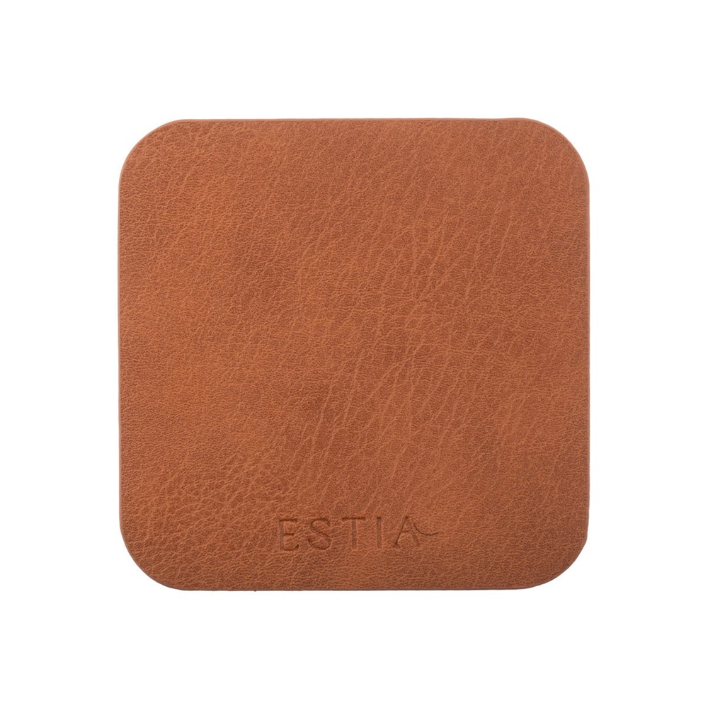 Σουβέρ PVC 10x10cm Καφέ Σετ 4 Τεμαχίων Allure Estia 07-32401 - 3