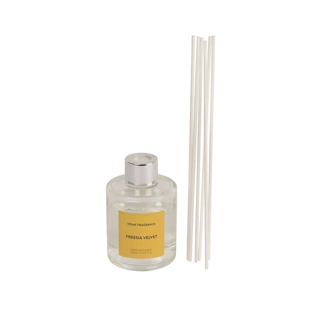 Αρωματικό Χώρου Reed Diffuser Γυάλινο Freesia Velvet 120ml Κίτρινο Kaemingk 872673 - 2
