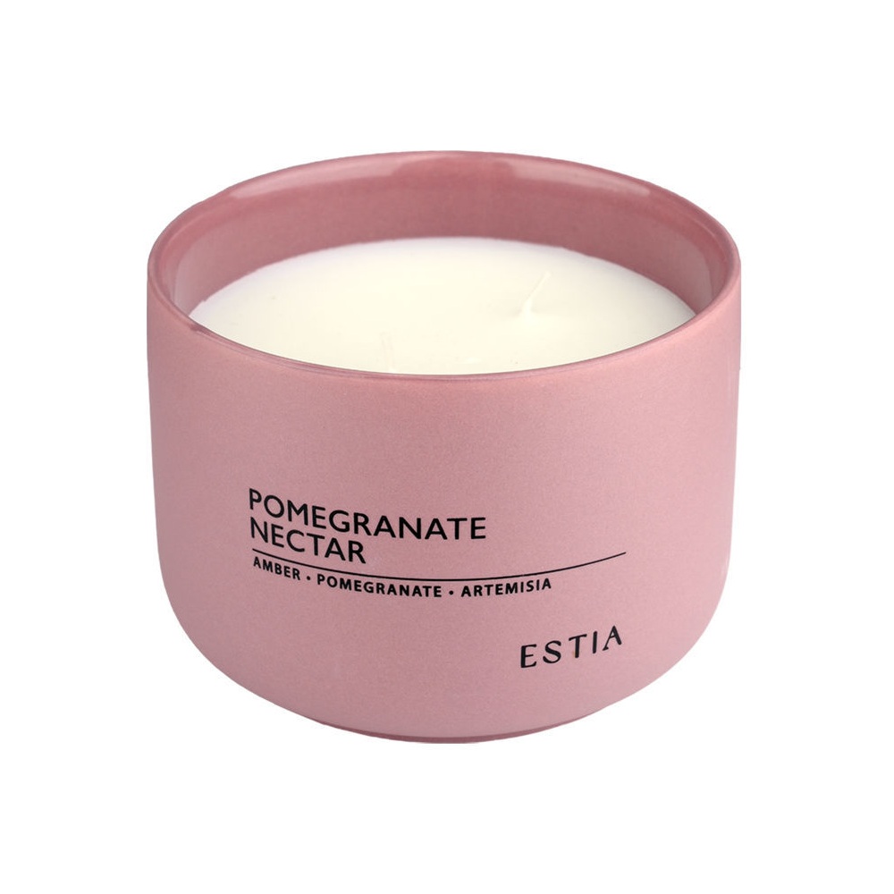 Αρωματικό Κερί Pomegranate Nectar Ροζ 280g Estia 04-36393 - 2