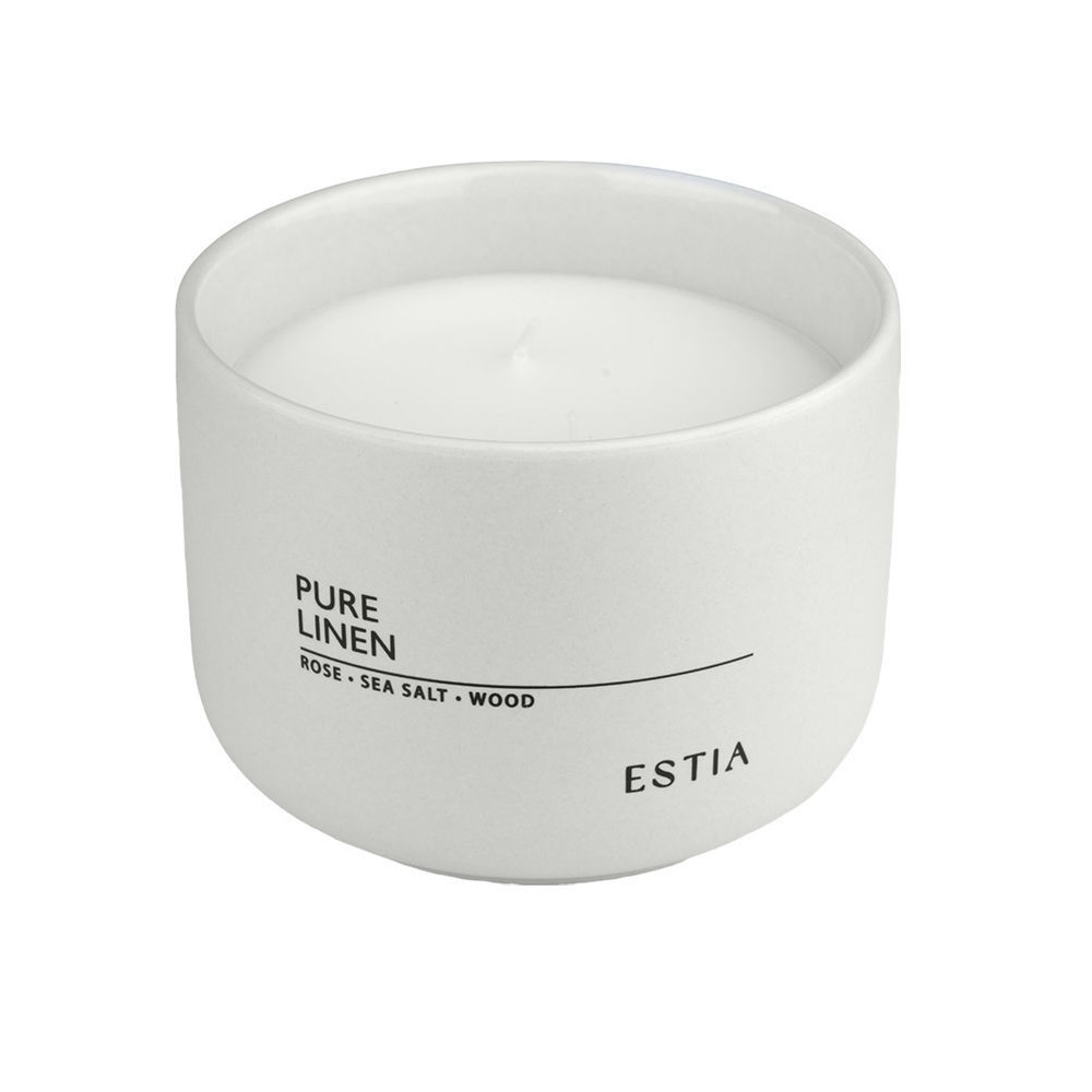 Αρωματικό Κερί Pure Linen Λευκό 280g Estia 04-36409 - 2