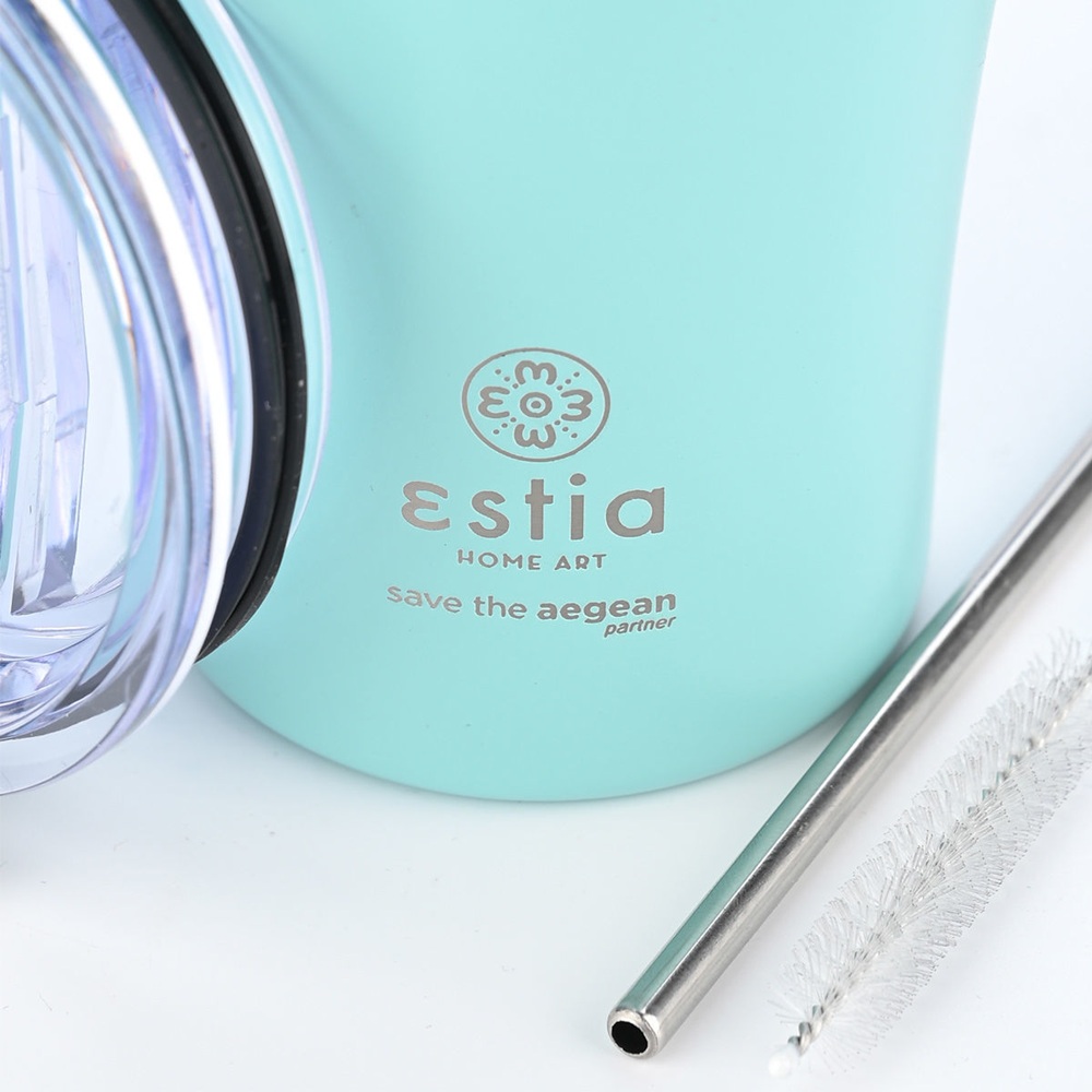 Θερμός Coffee Mug Ανοξείδωτο 500ml Bermuda Green Estia Save the Aegean 01-23171 - 4