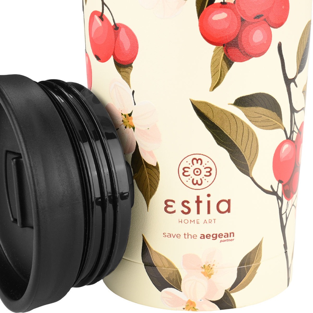Θερμός Travel Mug Ανοξείδωτο 350ml Sakura Whisper Estia Save the Aegean 01-25632 - 3