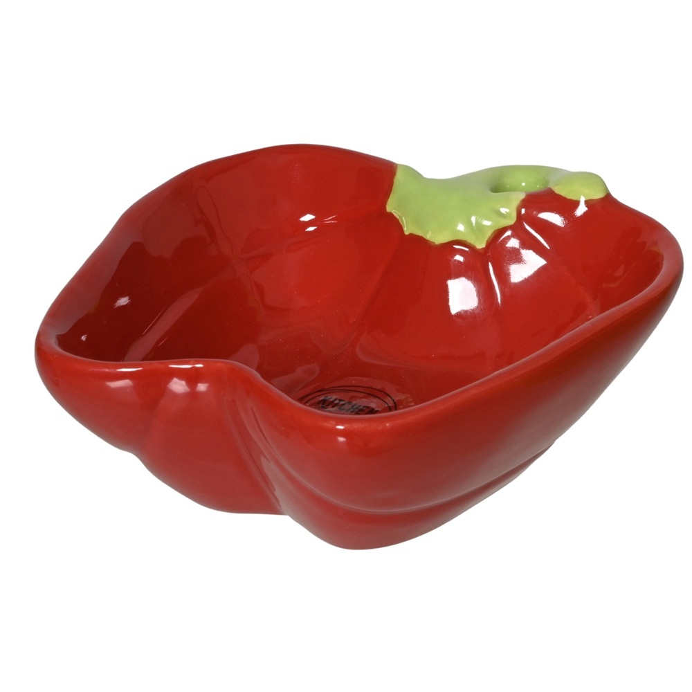 Μπολ Σερβιρίσματος Δολομίτης Πιπεριά Κόκκινο 14x12x5cm Decoris 873355-1 - 