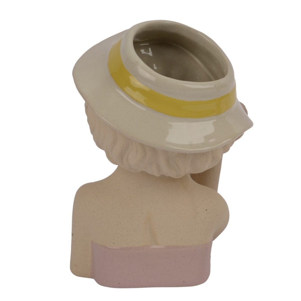 Κασπώ Stoneware Γυναικεία Φιγούρα Με Καπέλο 11,1x10,5x15,5εκ Kaemingk 873460-1 - 2