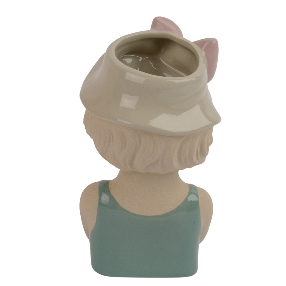 Κασπώ Stoneware Γυναικεία Φιγούρα Με Καπέλο Βεραμάν 11,1x10,5x15,5εκ 873460-3 - 2