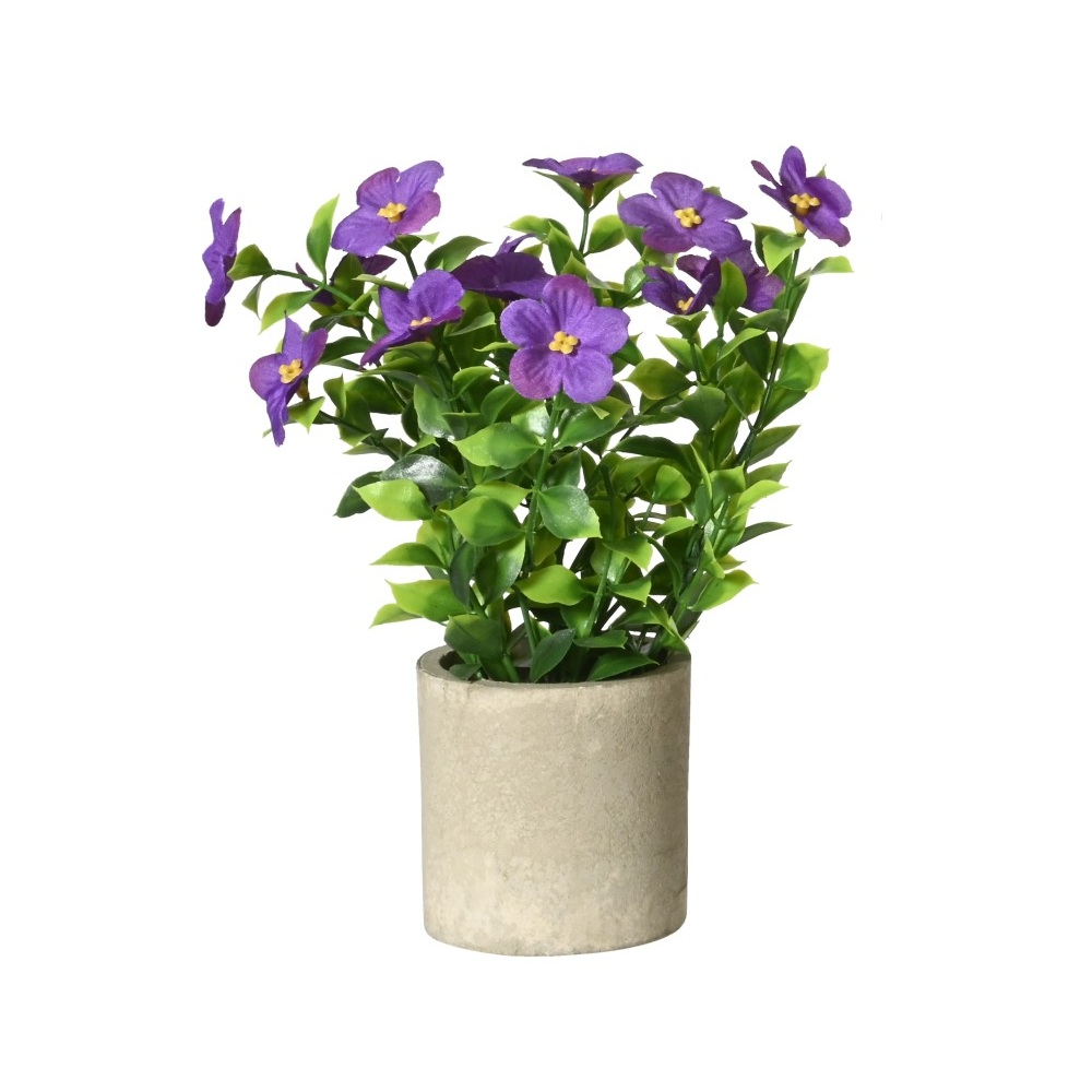 Τεχνητό Φυτό Σε Γλάστρα Πικροδάφνη Μωβ 22cm Kaemingk 873579-1 - 