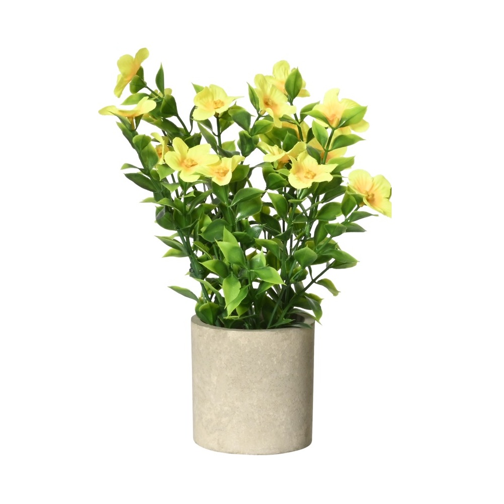 Τεχνητό Φυτό Σε Γλάστρα Πικροδάφνη Κίτρινη 22cm Kaemingk 873579-3 - 