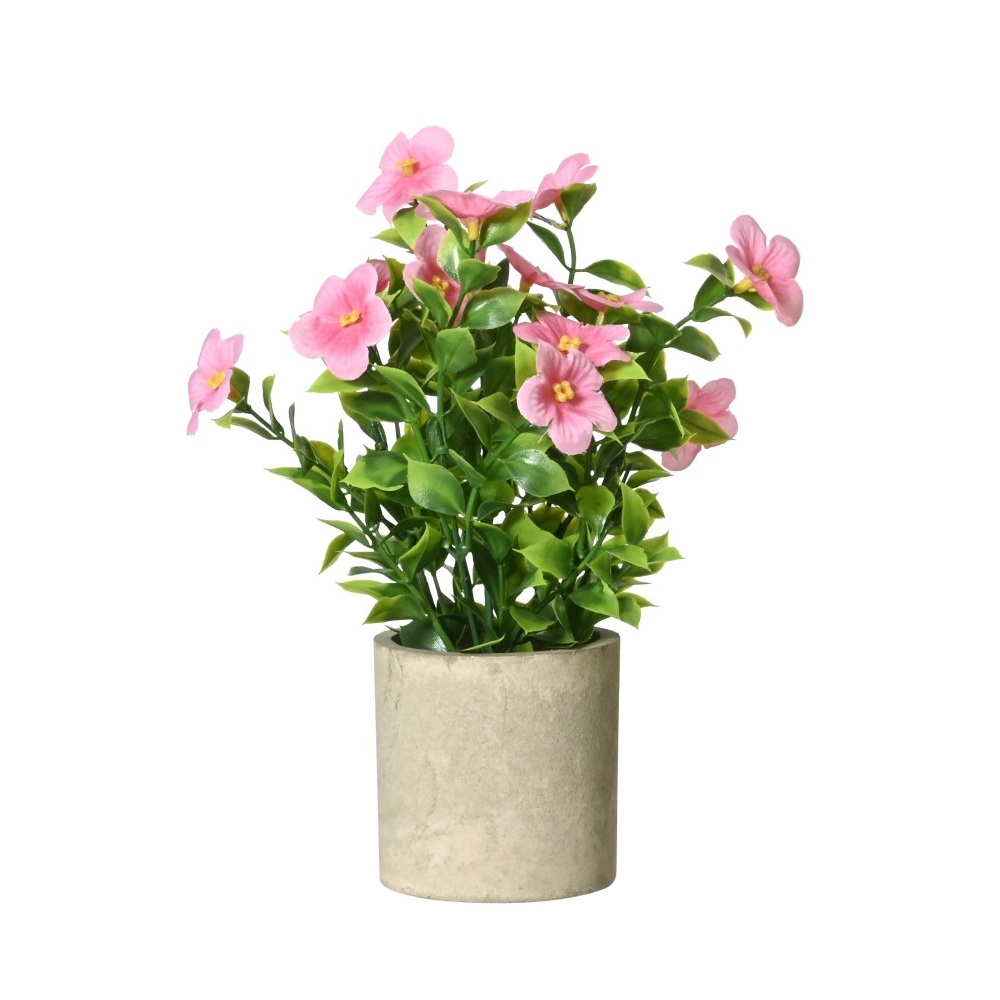 Τεχνητό Φυτό Σε Γλάστρα Πικροδάφνη Ροζ 22cm Kaemingk 873579-4 - 