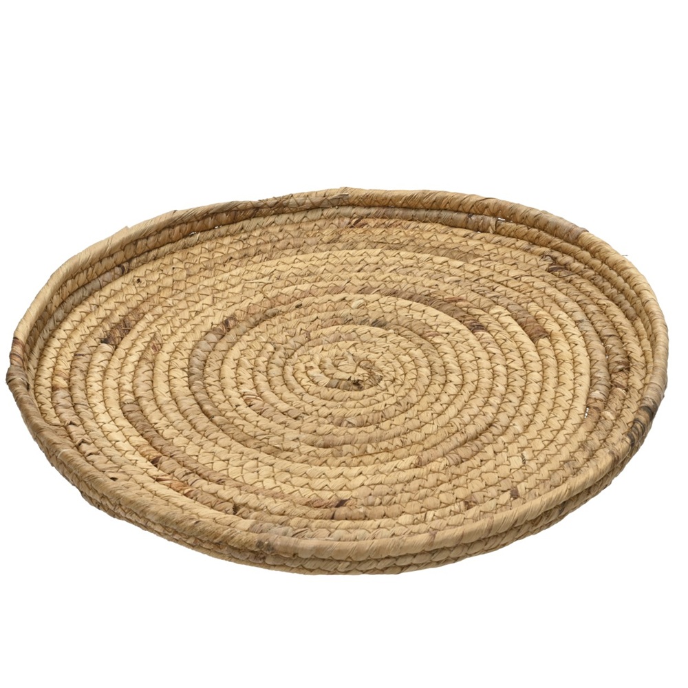 Διακοσμητικό Πιάτο Water Hyacinth Στρογγυλό Καφέ 45cm Kaemingk 873974-2 - 