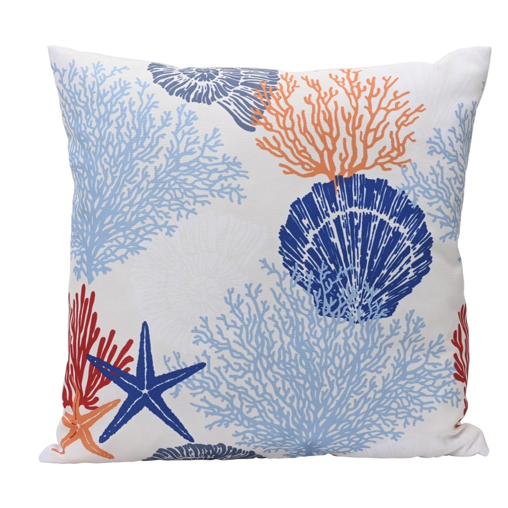 Μαξιλάρι Εξωτερικού Χώρου Polyester Τετράγωνο Θαλάσσιο Σχέδιο 45x45x3cm Kaemingk 874019-2 - 