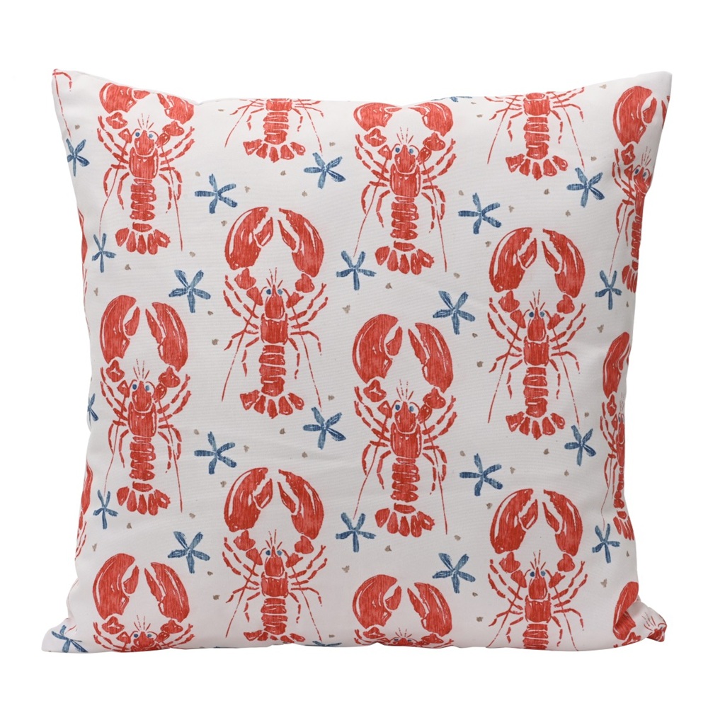 Μαξιλάρι Εξωτερικού Χώρου Polyester Τετράγωνο Αστακοί 45x45x3cm Kaemingk 874019-3 - 