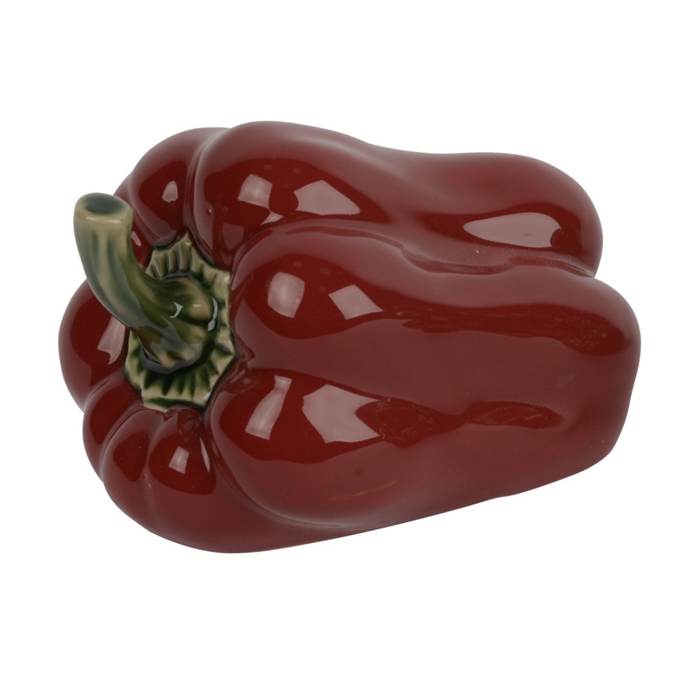 Διακοσμητική Πιπεριά Πορσελάνη Paprika Κόκκινο 11,5x8x9cm Kaemingk 874075-1 - 