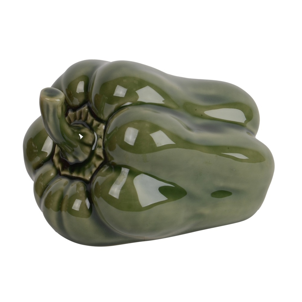 Διακοσμητική Πιπεριά Πορσελάνη Paprika Πράσινο 11,5x8x9cm Kaemingk 874075-2 - 