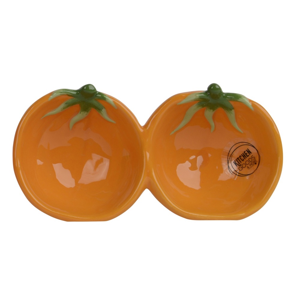 Μπολ Tapas Δολομίτης Ντομάτα Πορτοκαλί Διπλό 17,4x9x4cm Kaemingk 874118-2 - 2