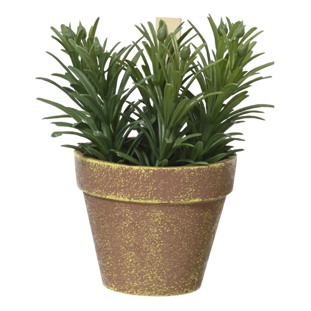 Τεχνητό Φυτό Θυμάρι Σε Γλάστρα Πλαστικό 15x15x17cm Kaemingk 890082-1 - 