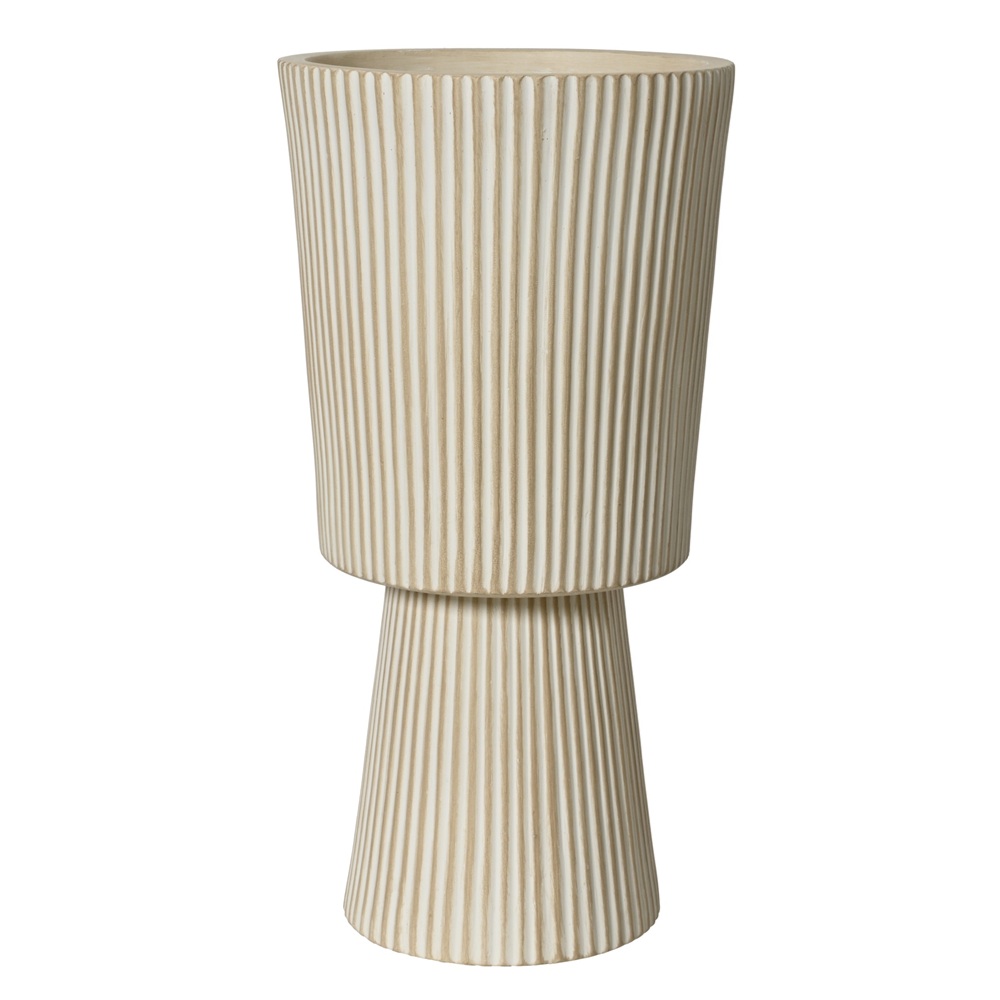 Κασπώ Fiber Clay Στρογγυλό Με Κάθετες Ραβδώσεις Ø30x60εκ Vince Kaemingk 890170 - 