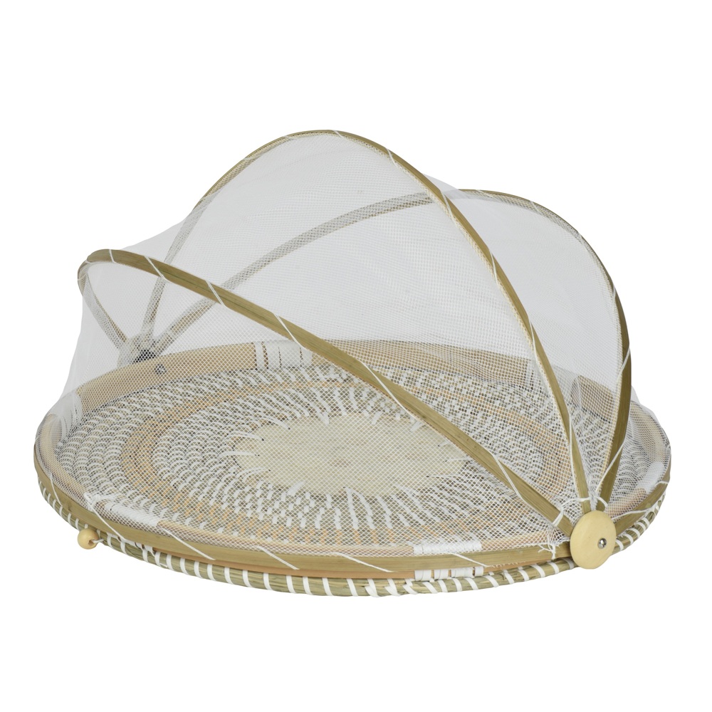 Κάλυμμα Τροφίμων Seagrass Με Πολυεστερικό Δίχτυ Στρογγυλό Ø40x24εκ Kaemingk 890206 - 