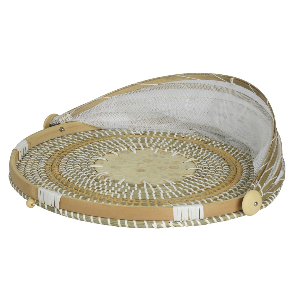 Κάλυμμα Τροφίμων Seagrass Με Πολυεστερικό Δίχτυ Στρογγυλό Ø40x24εκ Kaemingk 890206 - 3