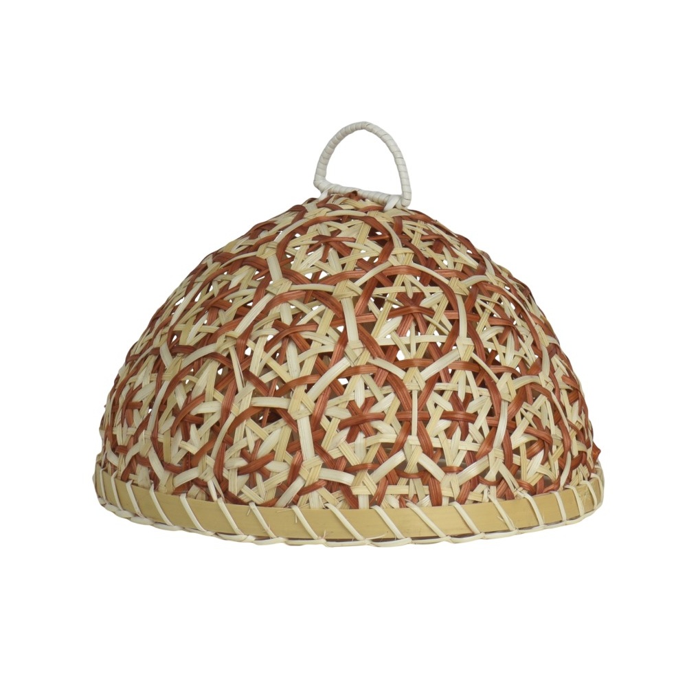 Κάλυμμα Παρουσίασης Bamboo & Rattan Στρογγυλό Φ32xΥ22cm Kaemingk 890208-1 - 