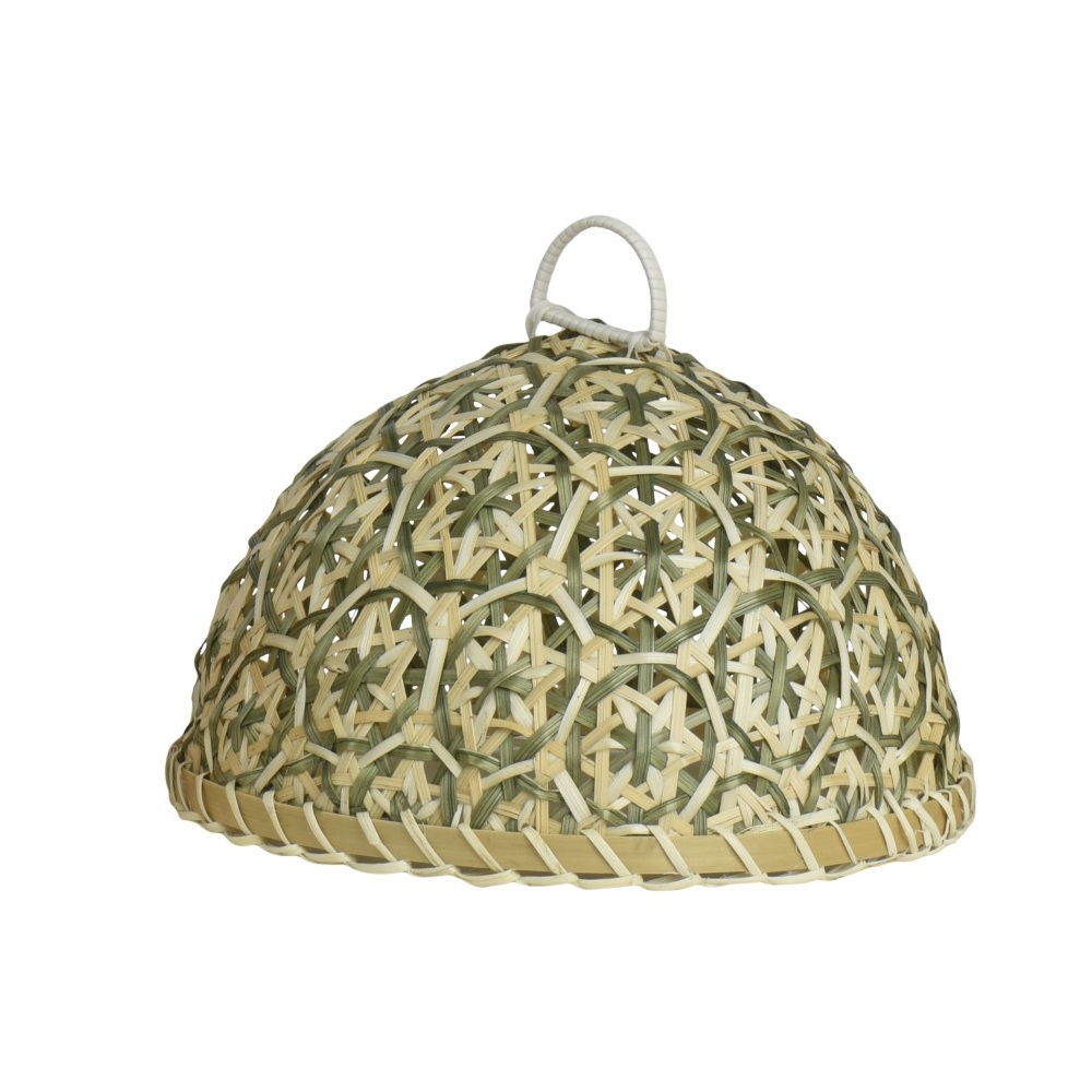 Κάλυμμα Παρουσίασης Bamboo & Rattan Στρογγυλό Φ32xΥ22cm Kaemingk 890208-2 - 