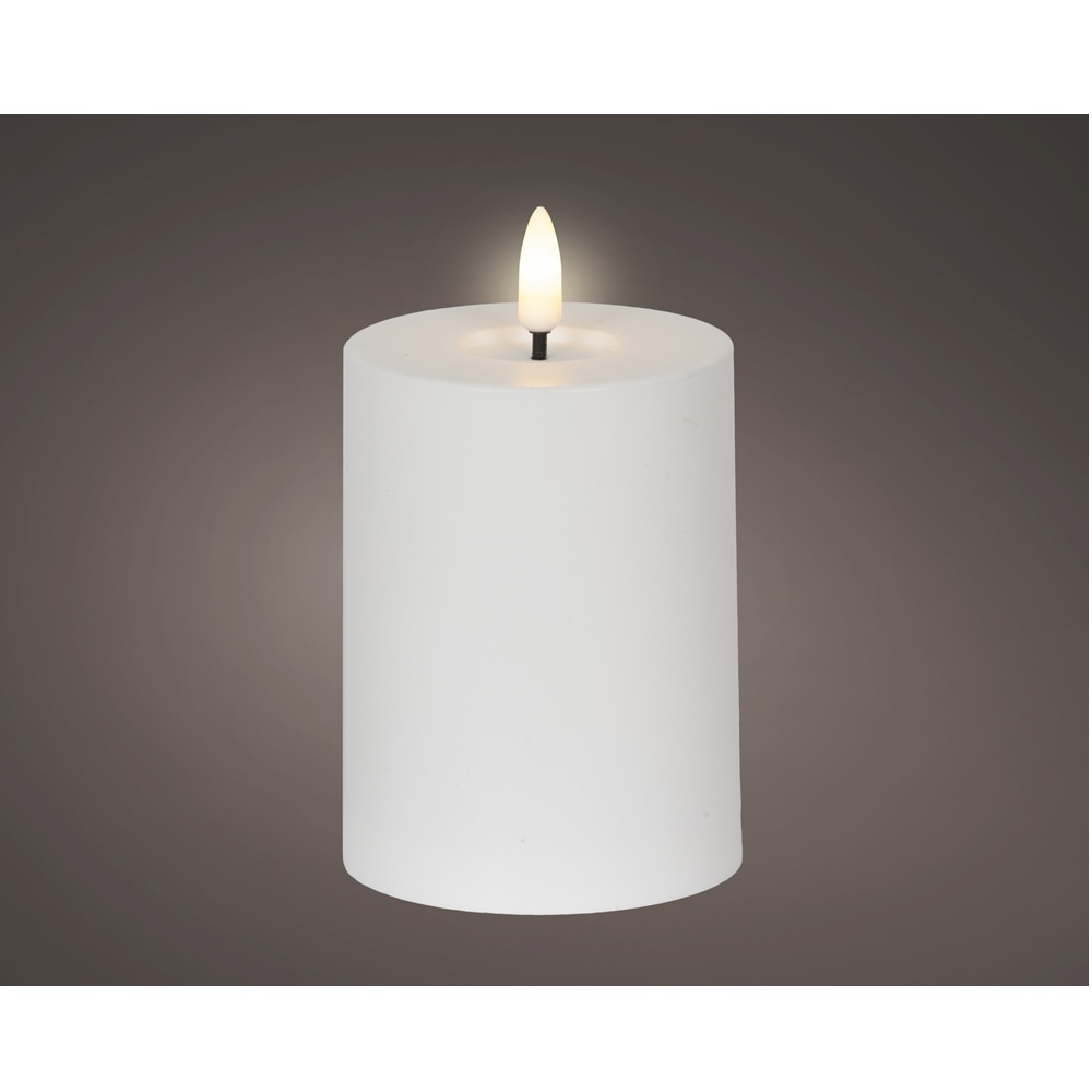 Κερί LED Εξωτερικού Χώρου Με Εφέ Φλόγας Flat Top 7,5x12,3cm IP44 Lumineo 890557 - 2