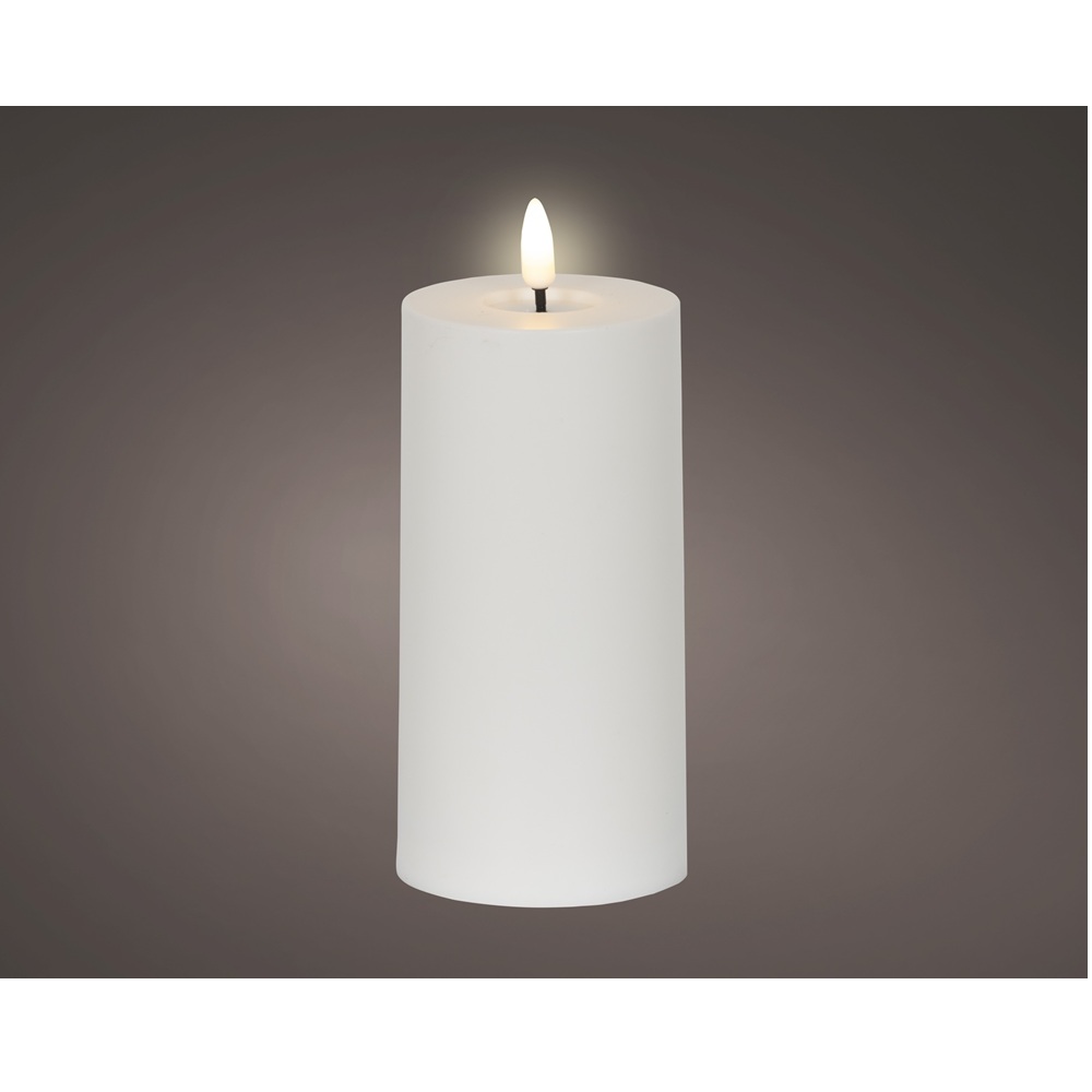 Κερί LED Εξωτερικού Χώρου Με Εφέ Φλόγας Flat Top 7,5x17cm IP44 Lumineo 890558 - 2