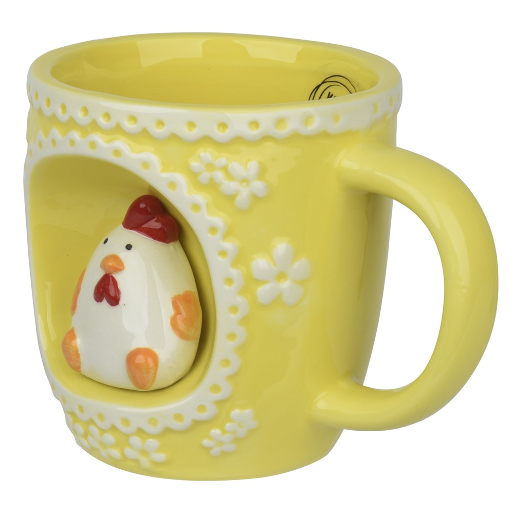 Κούπα Δολομίτης Κοτόπουλο Κίτρινη 14x10x10cm Kaemingk 891203 - 