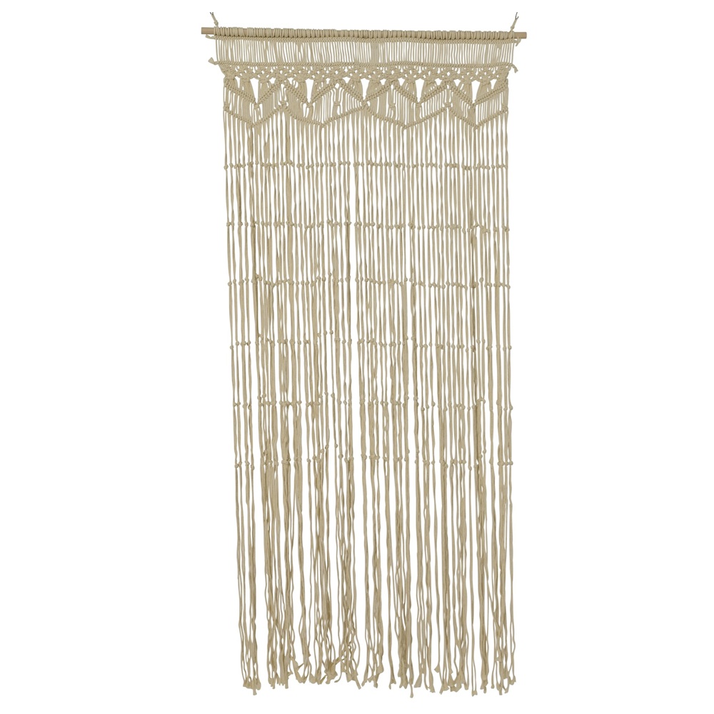 Κουρτίνα Πόρτας Πολυεστέρας-Βαμβάκι Λευκή 95x200cm Decoris 891210 - 