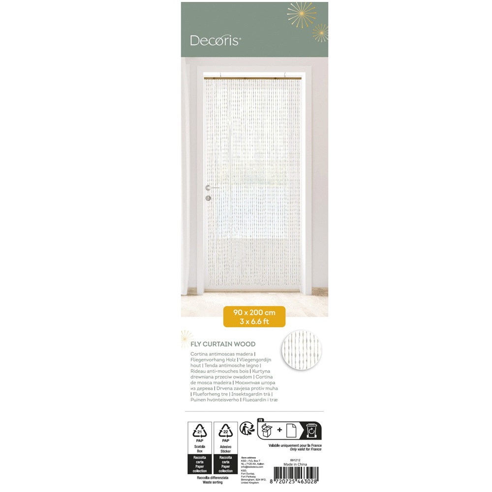 Κουρτίνα Πόρτας Πλαστική Πολύχρωμη 90x200cm Decoris 891212 - 2