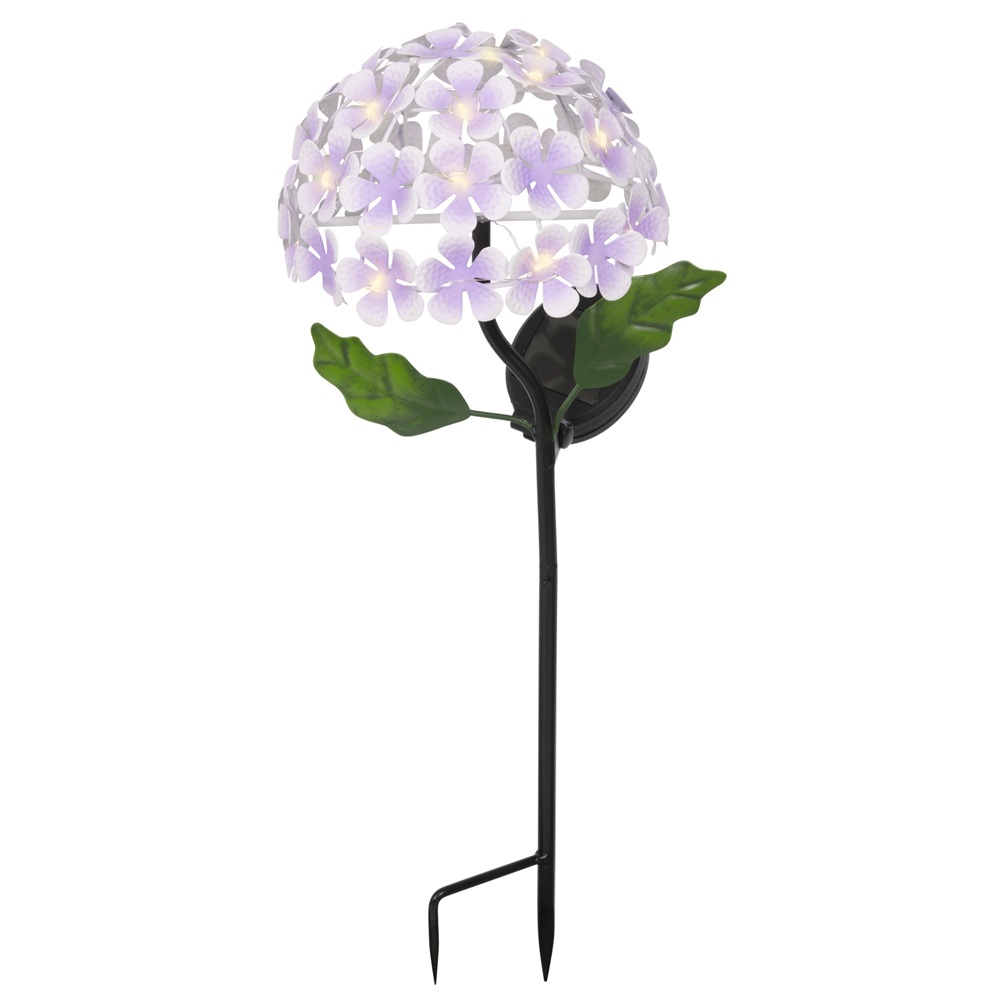 Ηλιακό Φωτιστικό Κήπου Πάσσαλος Λουλούδι LED Warm White 50cm Lumineo 892298-2 - 