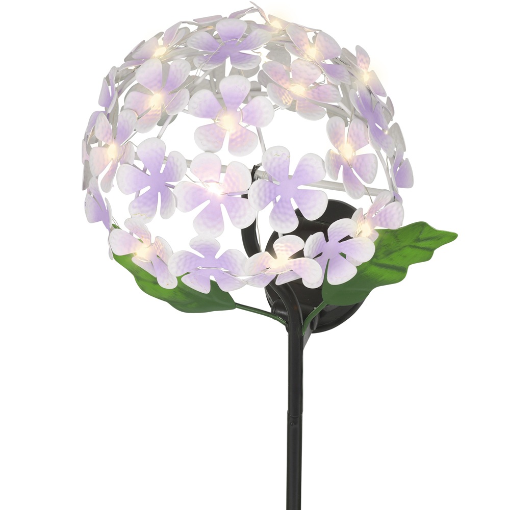 Ηλιακό Φωτιστικό Κήπου Πάσσαλος Λουλούδι LED Warm White 50cm Lumineo 892298-2 - 2