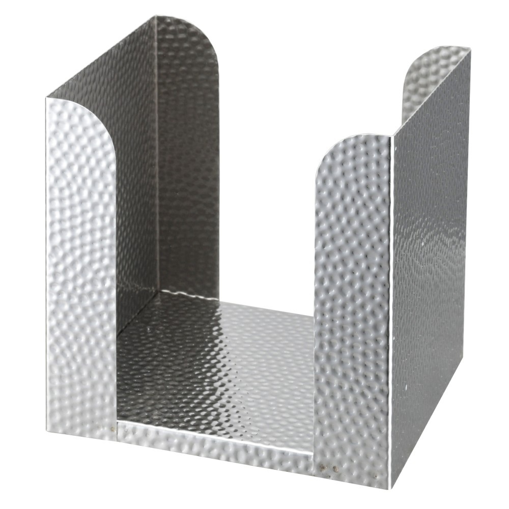 Χαρτοπετσετοθήκη Ανοξείδωτο Ατσάλι Hammered 17.3x17.3x18cm GTSA 53-164 - 