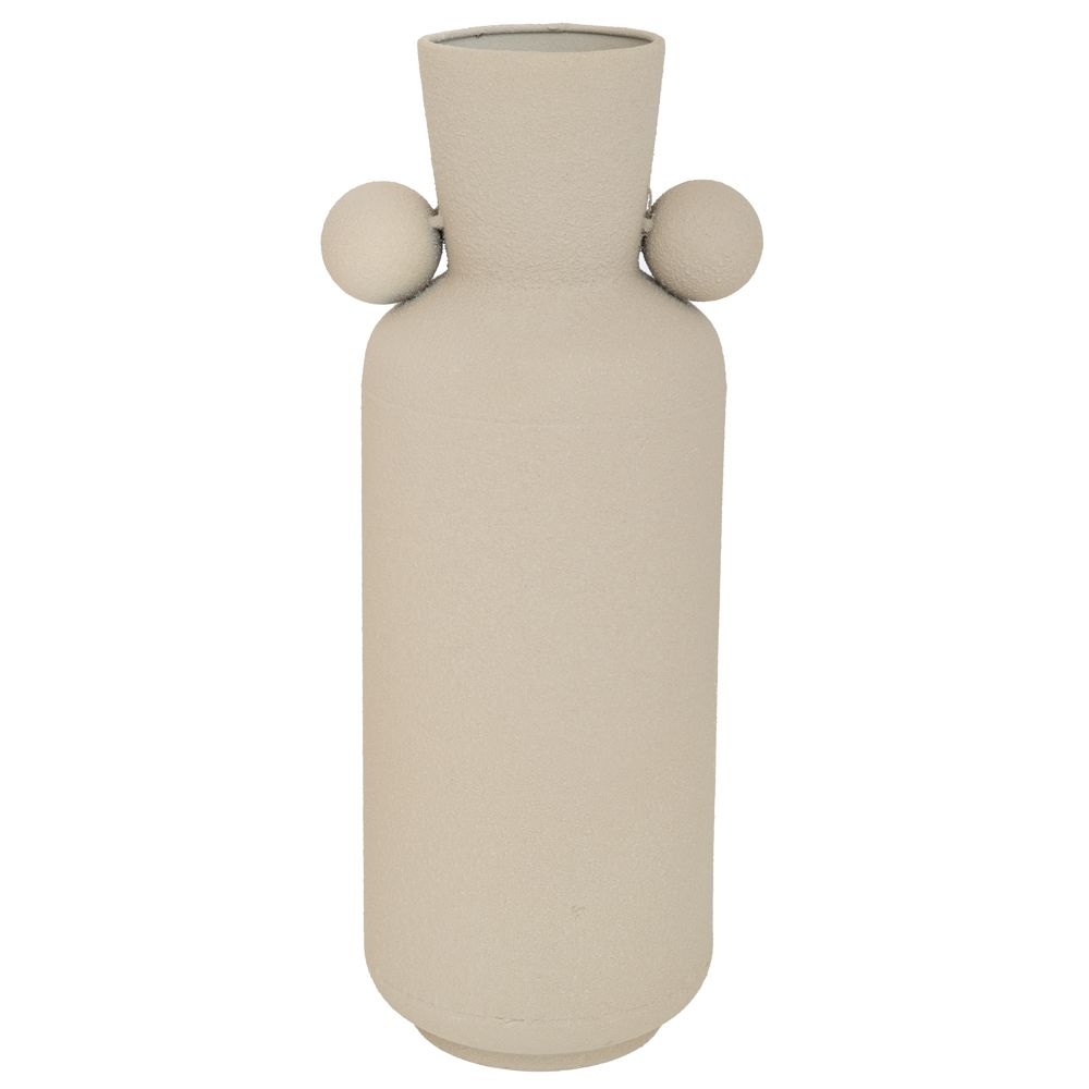 Βάζο Μεταλλικό Κρεμ 15x15x42εκ Ai Decoration 92559 - 