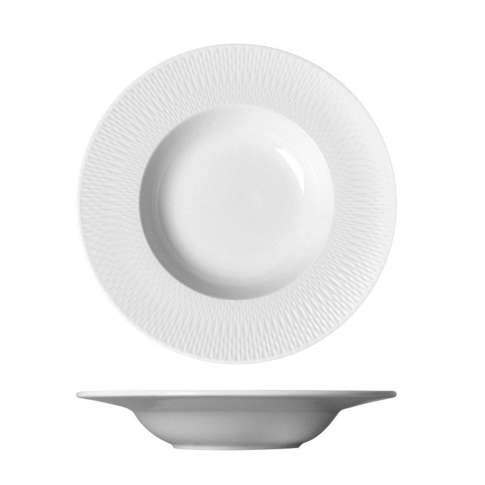 Πιάτο Βαθύ Πορσελάνης Λευκό Elegance 23 cm Prestige 69-63501 - 