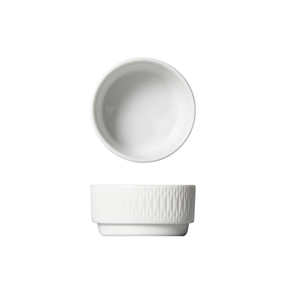 Μπολάκι Πορσελάνης Λευκό Στοιβαζόμενο 8x4 cm Elegance Prestige 69-63508 - 