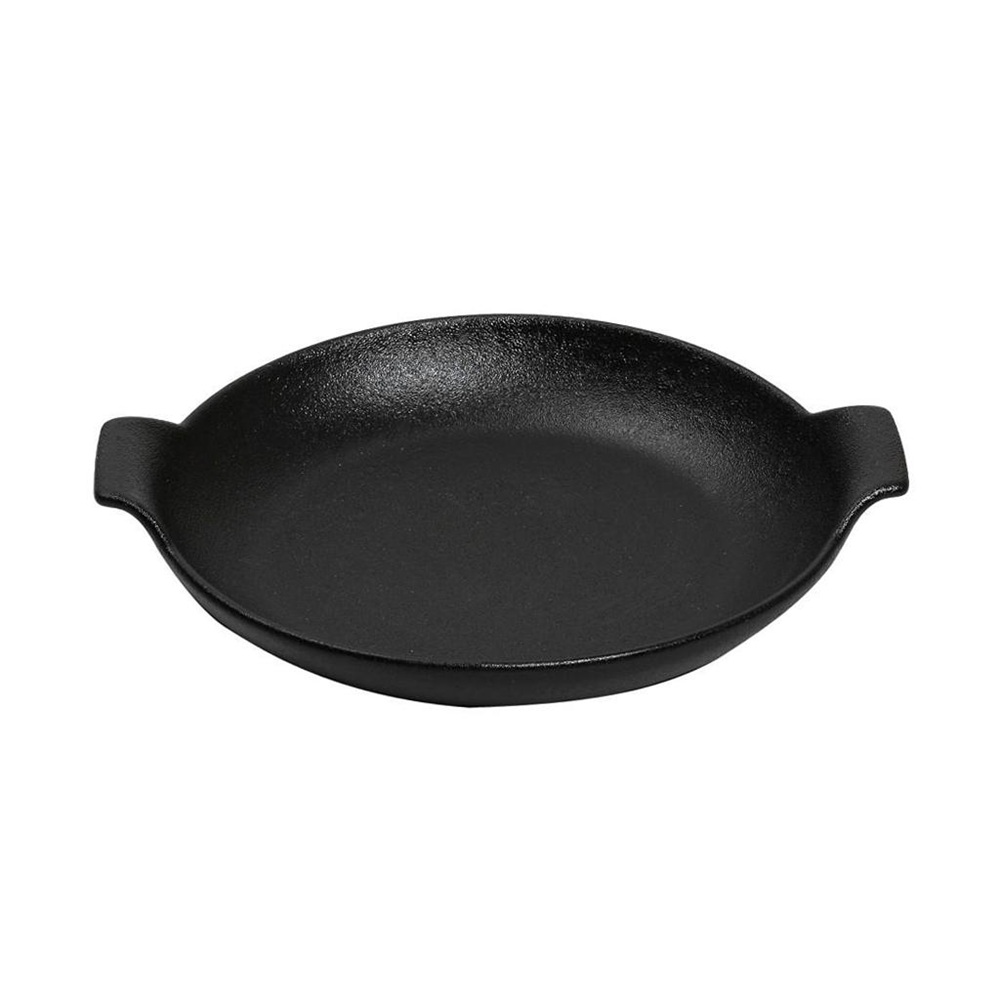 Σαγανάκι Stoneware Μαύρο Στρογγυλό 21x6cm Espiel NOL113K2 - 1