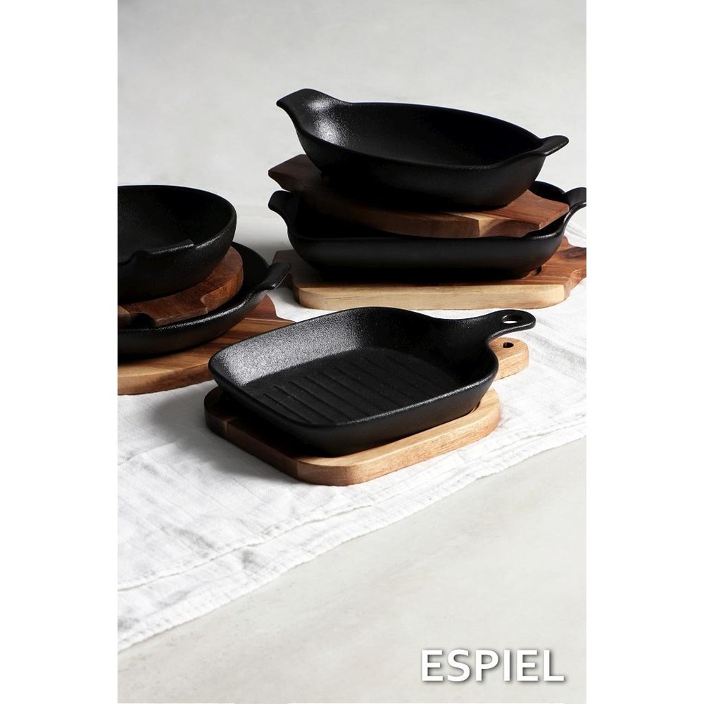 Σαγανάκι Stoneware Μαύρο Στρογγυλό 17x5,2cm Espiel NOL114K2 - 3