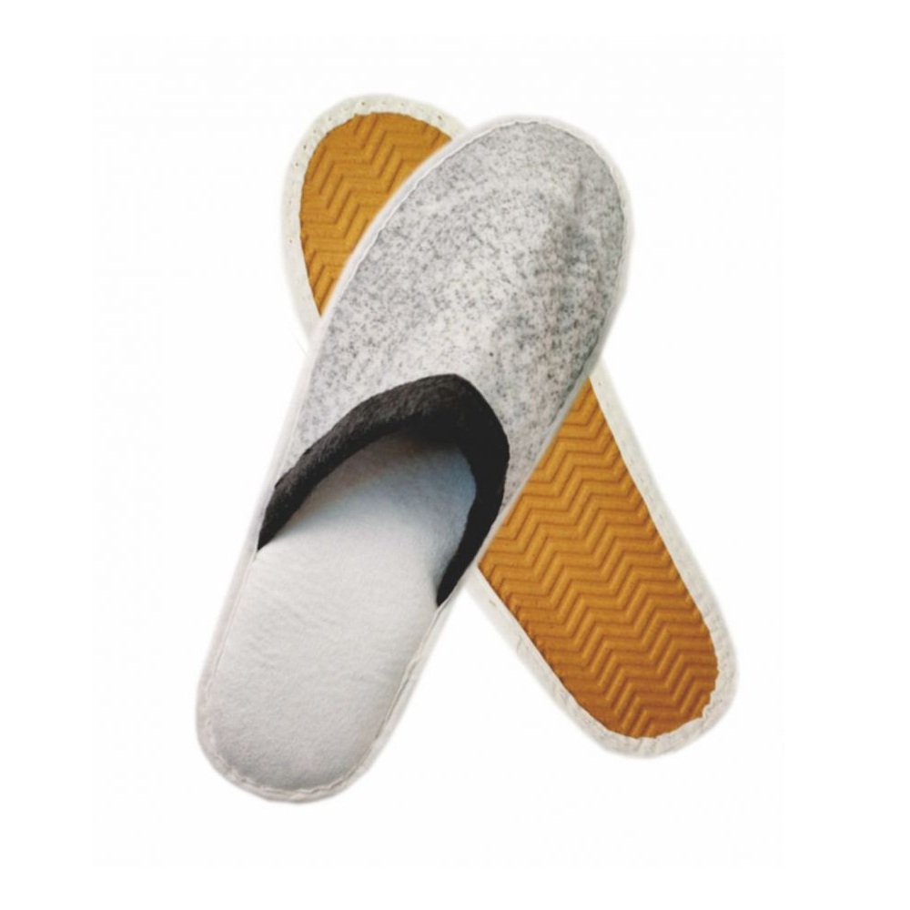 Παντόφλες Ξενοδοχείου Κλειστές Bamboo Charcoal Ανθρακί Βιοδιασπώμενη Σόλα 4mm Finezza ΤΟ-ΠΑ-26 - 