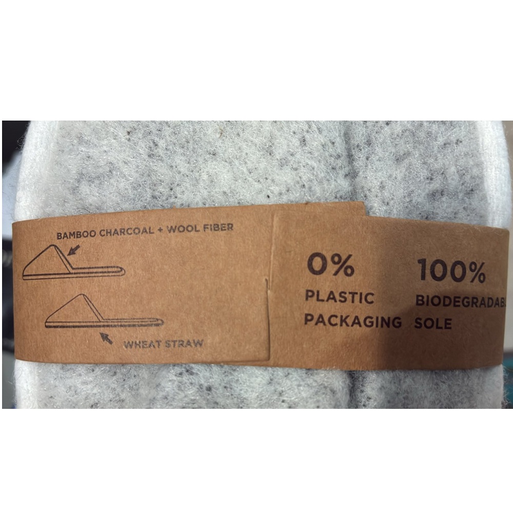 Παντόφλες Ξενοδοχείου Κλειστές Bamboo Charcoal Ανθρακί Βιοδιασπώμενη Σόλα 4mm Finezza ΤΟ-ΠΑ-26 - 5