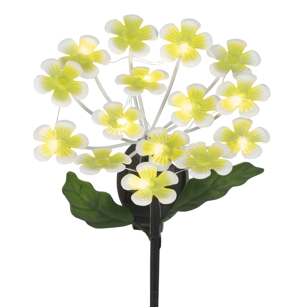 Ηλιακό Φωτιστικό Κήπου Λουλούδι Μεταλλικό & Πλαστικό Warm White 18,5x18,5x50cm Lumineo 892301-1 - 2