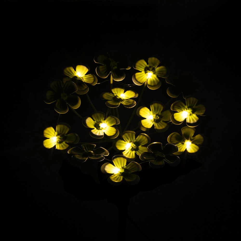 Ηλιακό Φωτιστικό Κήπου Λουλούδι Μεταλλικό & Πλαστικό Warm White 18,5x18,5x50cm Lumineo 892301-1 - 4