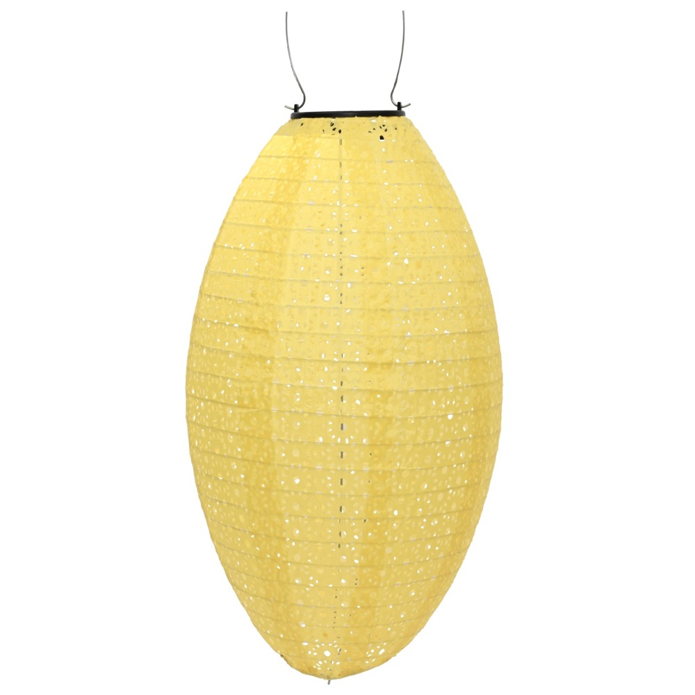 Ηλιακό Φανάρι Nylon Olive Με Warm White LED 23x38cm Lumineo 892389-1 - 