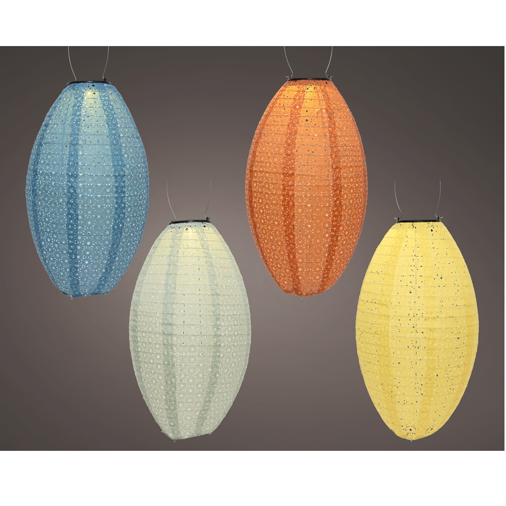 Ηλιακό Φανάρι Nylon Olive Με Warm White LED 23x38cm Lumineo 892389-4 - 3