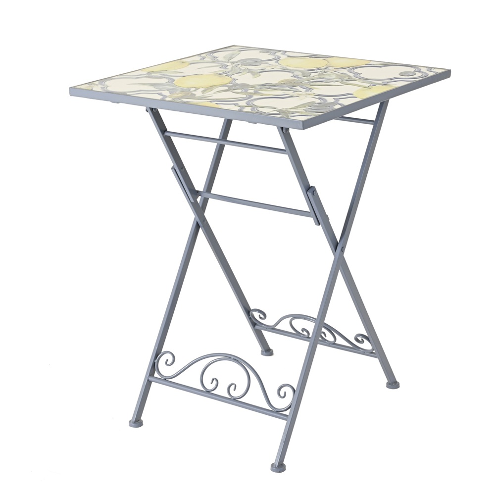Τραπέζι Bistro Ατσάλι Πτυσσόμενο Mosaic Pattern 58x58x76cm Kaemingk 892445 - 