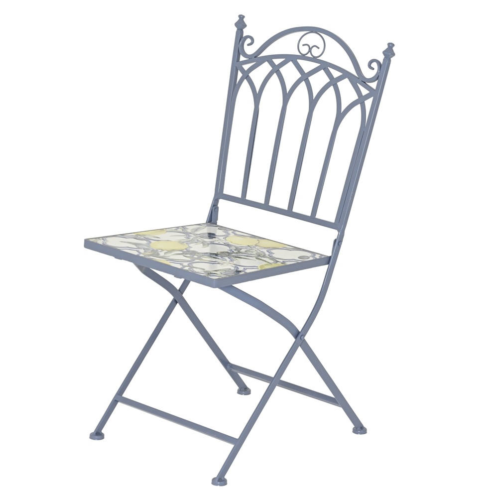 Καρέκλα Bistro Πτυσσόμενη Ατσάλινη Με Μωσαϊκό Sorrento 38x50x89cm Kaemingk 892447 - 