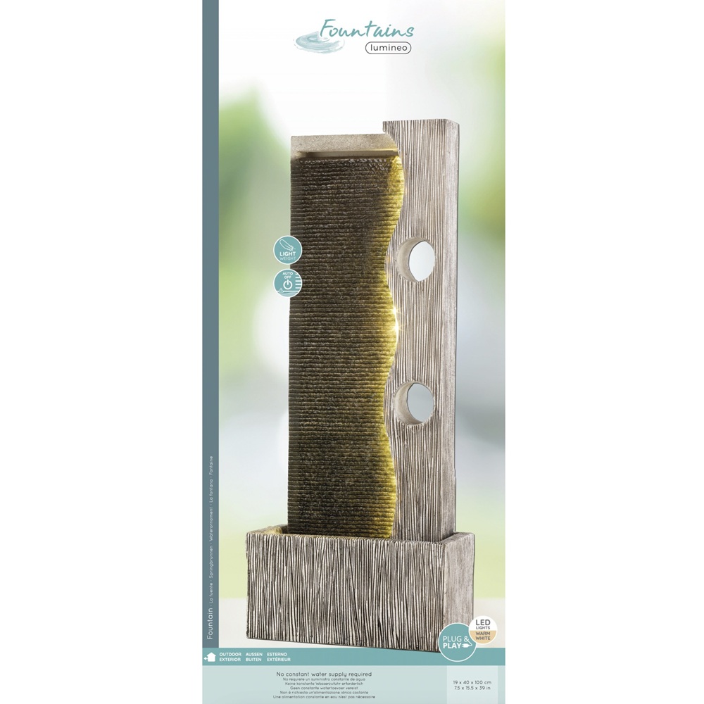 Σιντριβάνι Polyresin Εξωτερικού Χώρου Με LED Warm White 19x40x100cm Kaemingk 892523 - 2