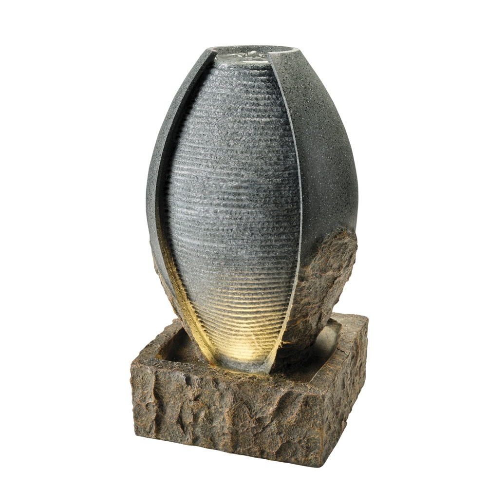 Σιντριβάνι Polyresin Στρογγυλό Εξωτερικού Χώρου Με LED Warm White 31,5x31,5x55,5cm Kaemingk 893099 - 