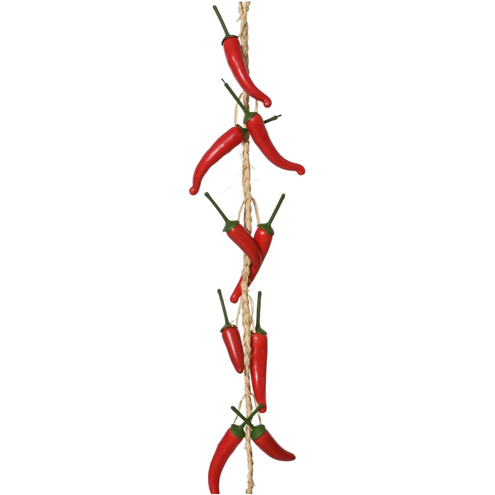 Διακοσμητική Γιρλάντα Πιπεριών Κόκκινη PE 140cm Decoris 899468 - 