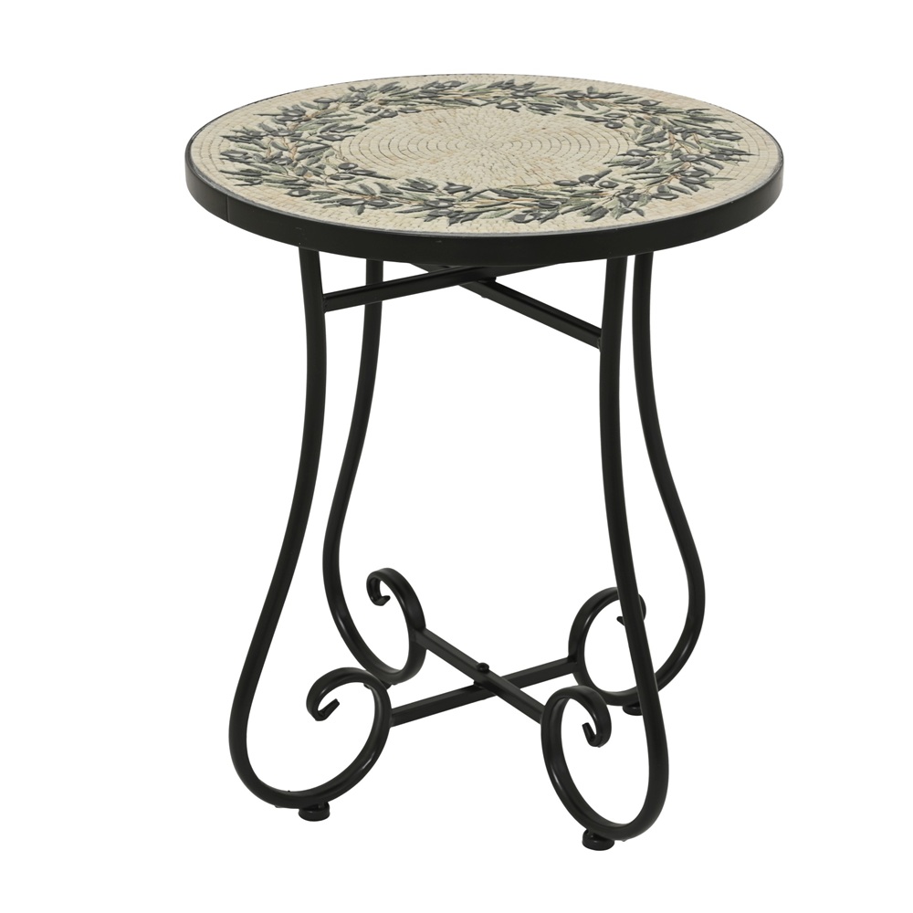 Τραπεζάκι Βοηθητικό Ατσάλι Mosaic Pattern 39x46cm Kaemingk Athens 899529 - 