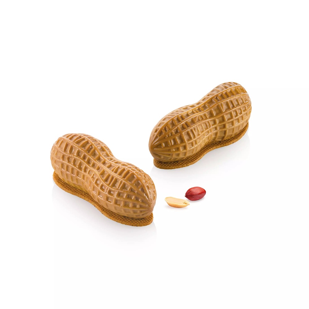 Καλούπι Σιλικόνης Μονής Μερίδας Σχήμα Φιστικιού 6 Θέσεων 107x43x40mm Silikomart Arachide 100 36.484.87.0065 - 2